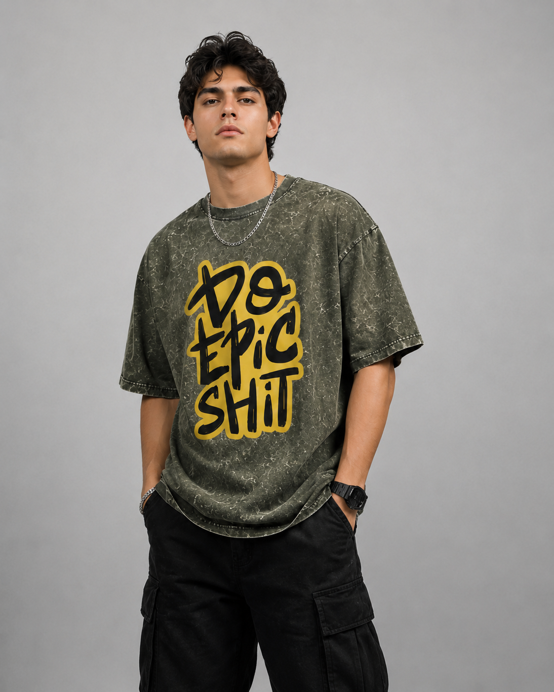 EPIC SHIT! Acid Washed Oversized T-Shirt