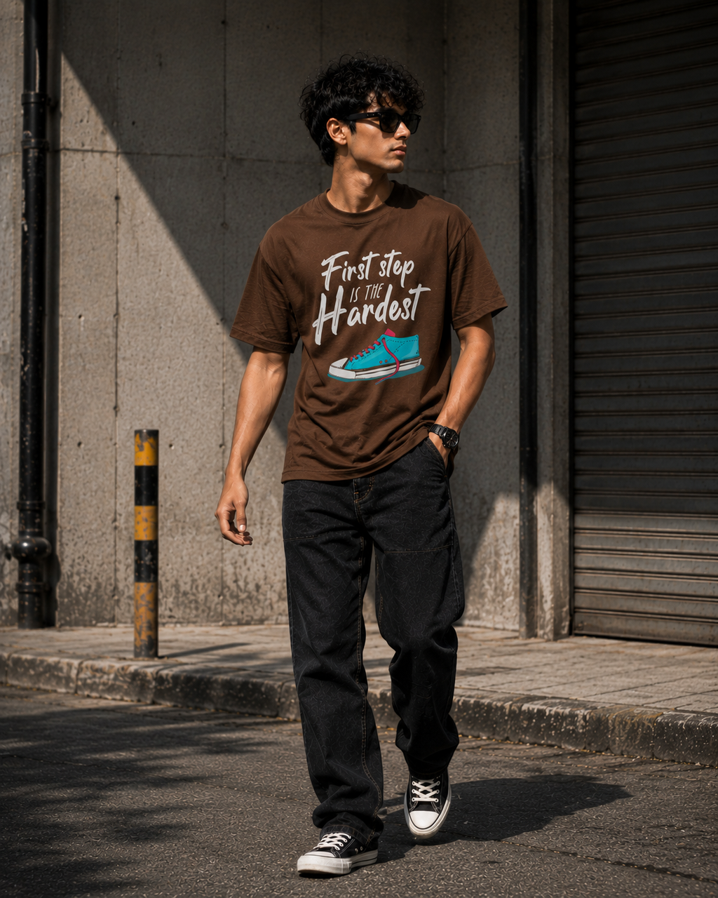 First Step Typography Cotton T-Shirt