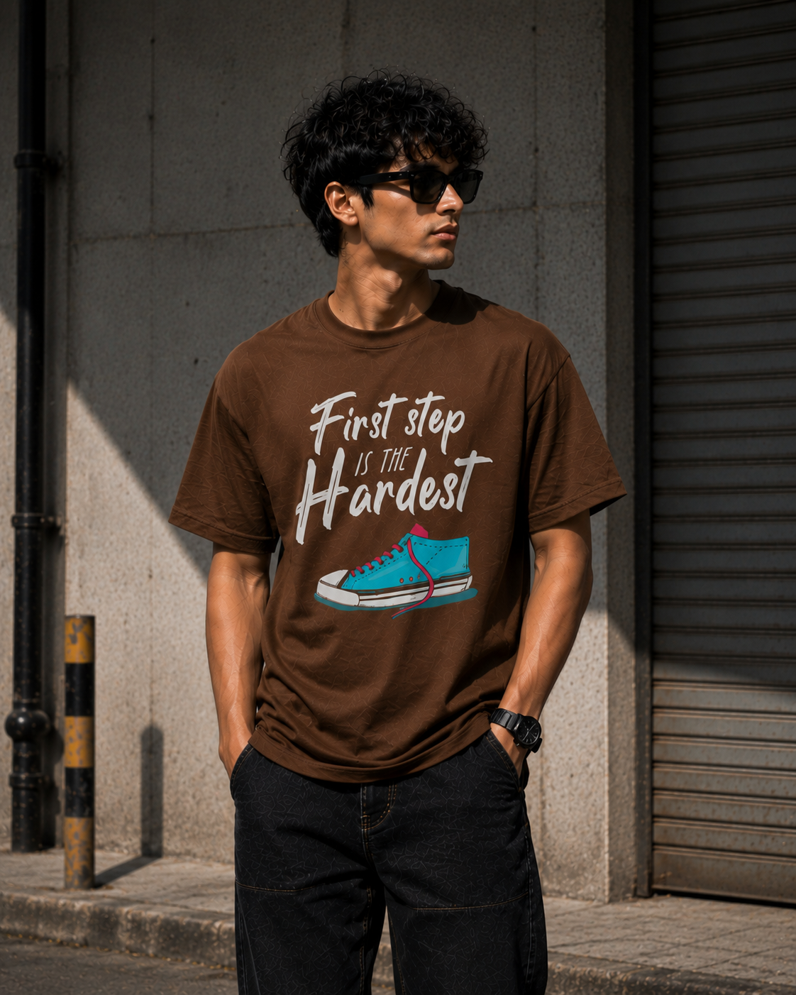 First Step Typography Cotton T-Shirt