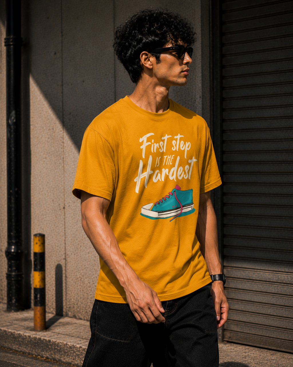 First Step Typography Cotton T-Shirt