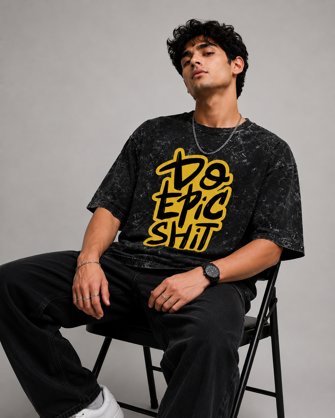 EPIC SHIT! Acid Washed Oversized T-Shirt