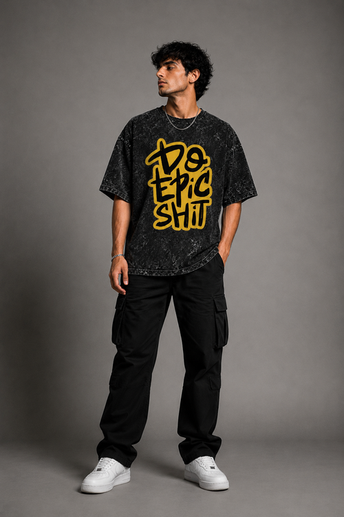 EPIC SHIT! Acid Washed Oversized T-Shirt